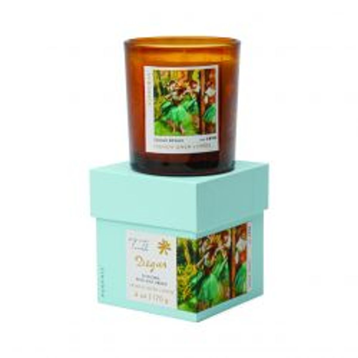 Paddywax Impressionist 6oz/170g Glass Candle - Degas dancers, Pink & Green - Duftlys