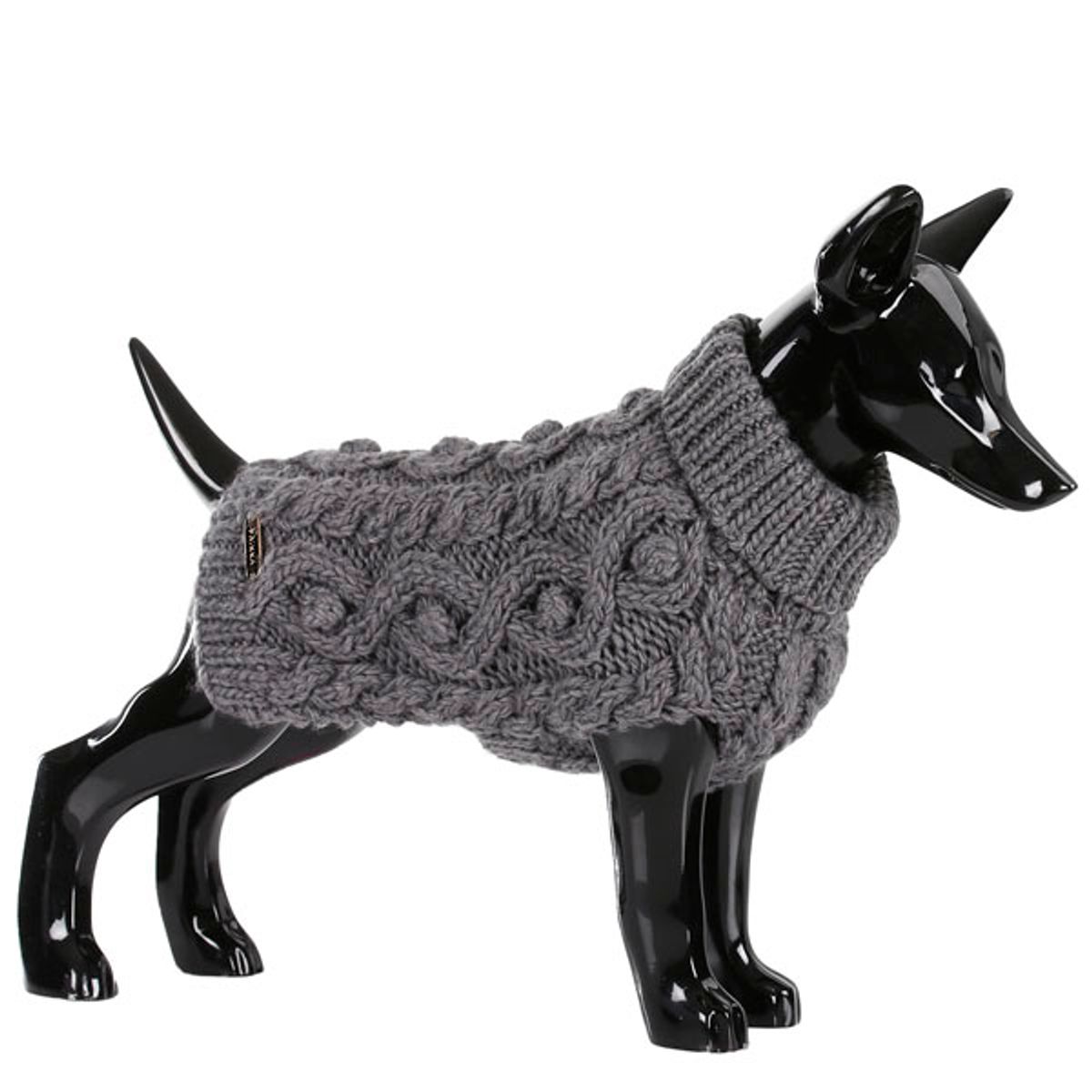 Paikka håndlavet hundesweater grå-35 cm