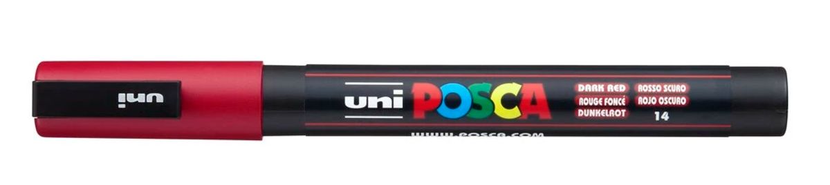 Paintmarker Uni POSCA pc-3m mørkerød