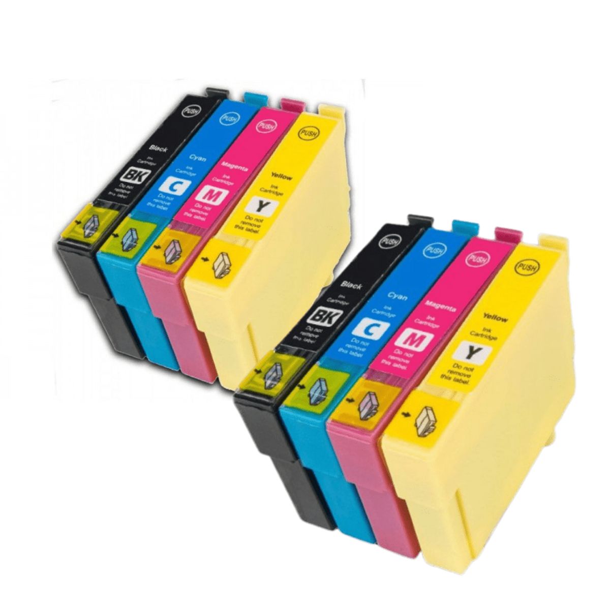 Pakke sæt Epson 1281-1284 2x 4 farver BK-C-M-Y alternativ 102 ml