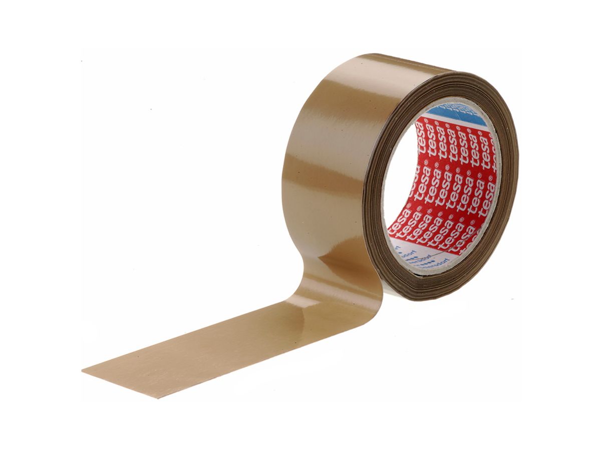 Pakketape Tesa Pvc 4120 48 mm x 66 Meter Brun