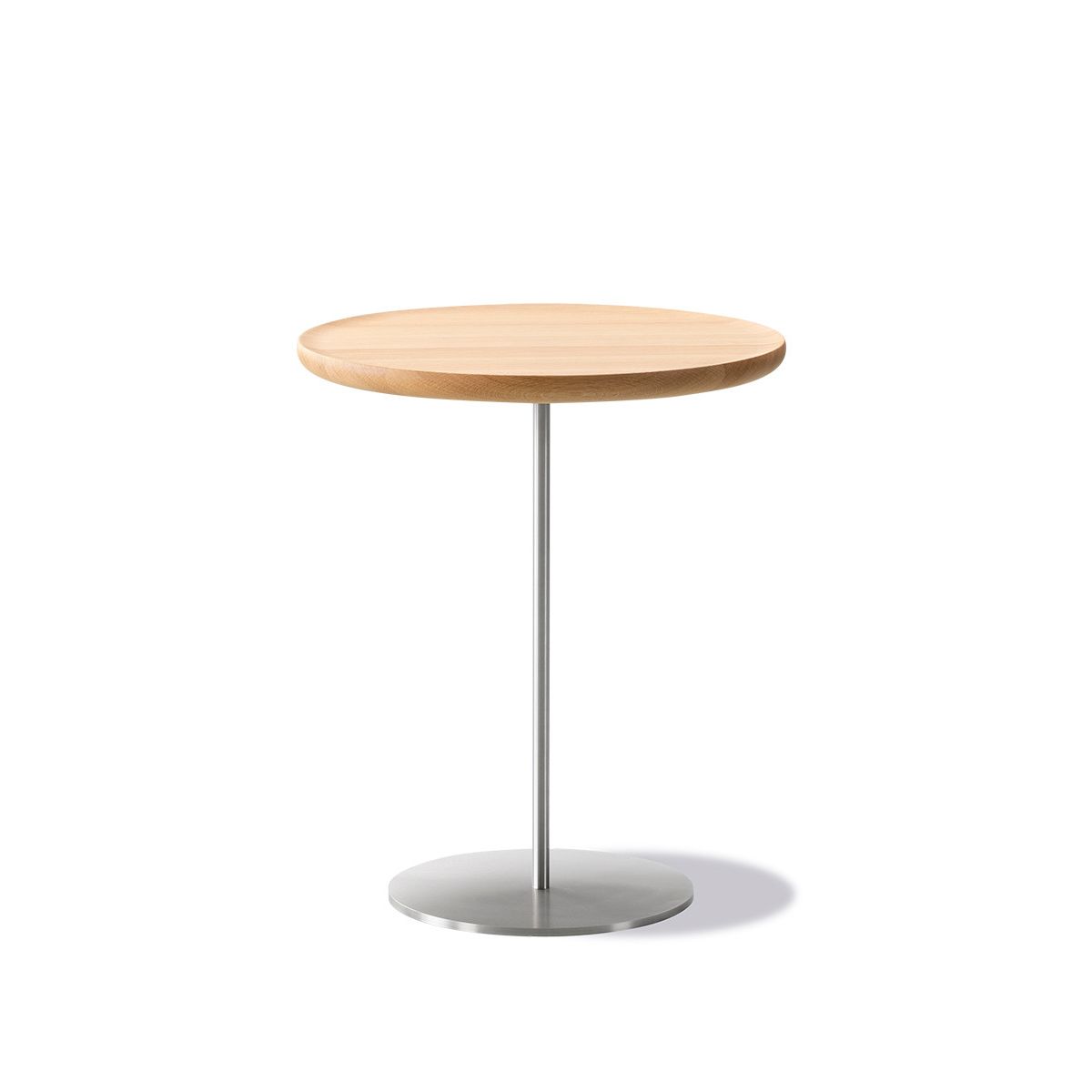 Pal Table Ø44 fra Fredericia Furniture (H: 38 cm, Eg lys olie, Sort)