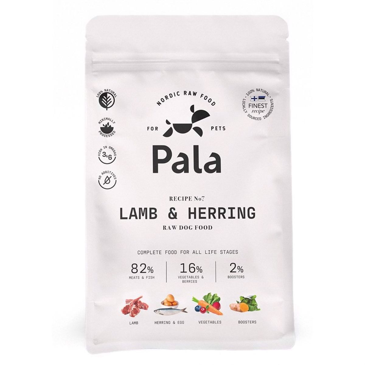 Pala Raw Dog Food Lamb & Herring, 1 kg