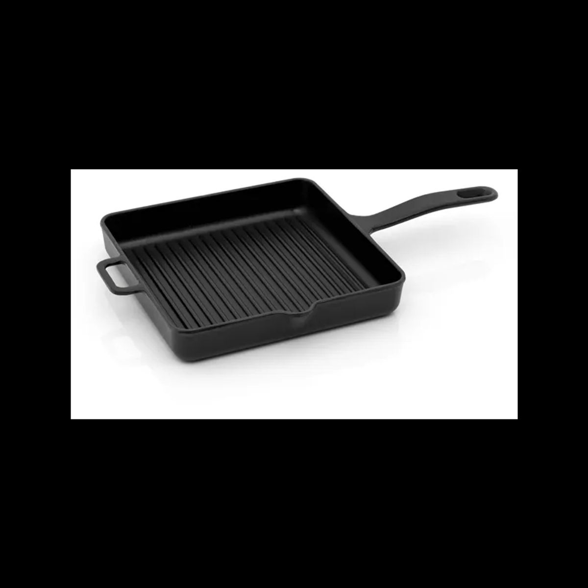 Paleo Kvadratisk Grillpande L, sort, 25x25cm - Grillpande