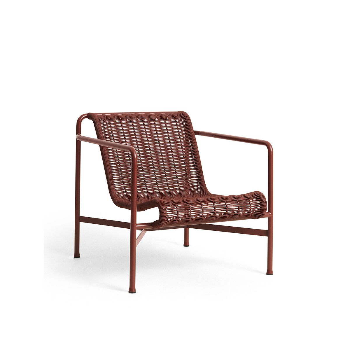 Palissade Cord Lounge Chair Low fra Hay (Iron Red)