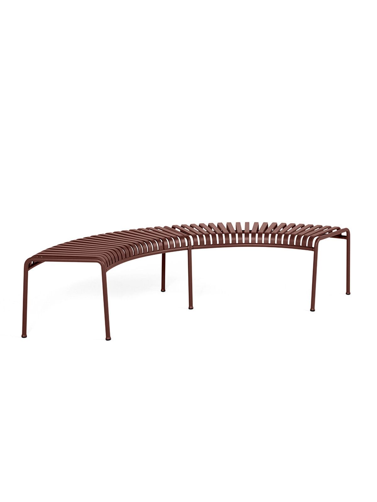 Palissade Park Bench, iron red fra Hay