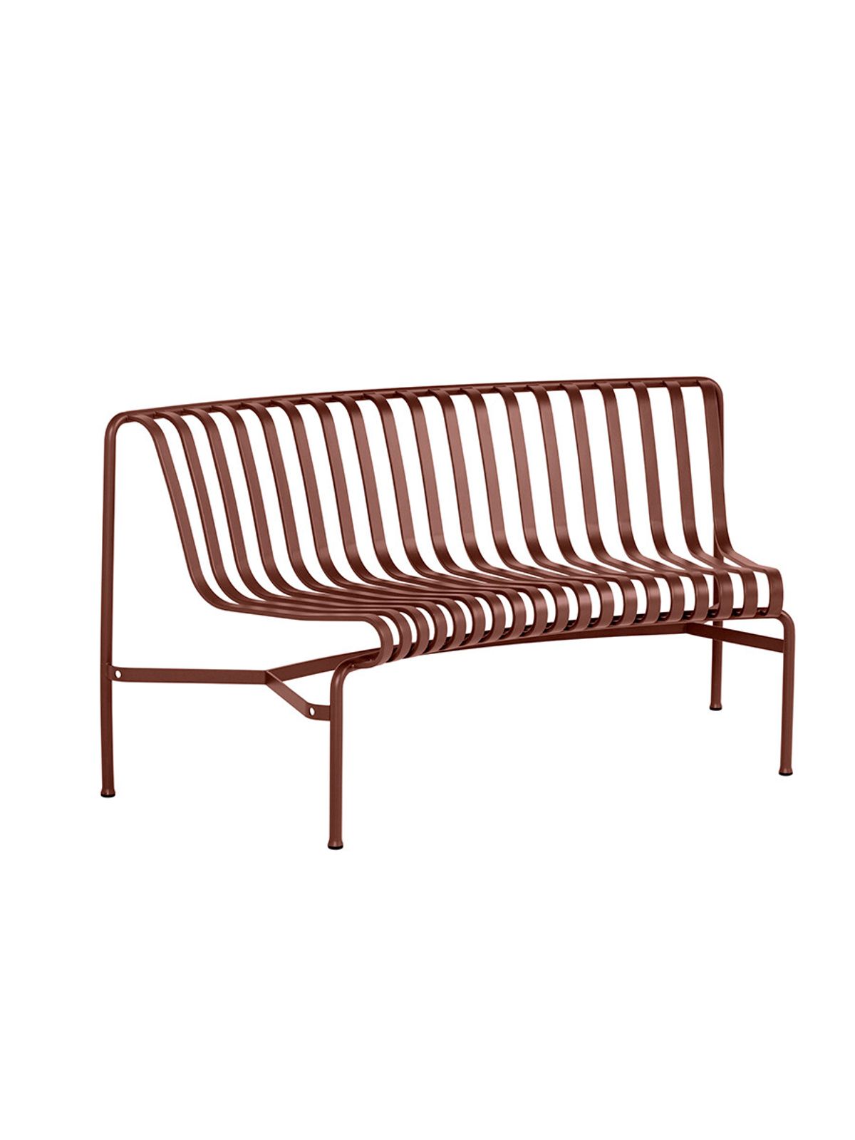 Palissade Park Dining Bench, in, iron red fra Hay