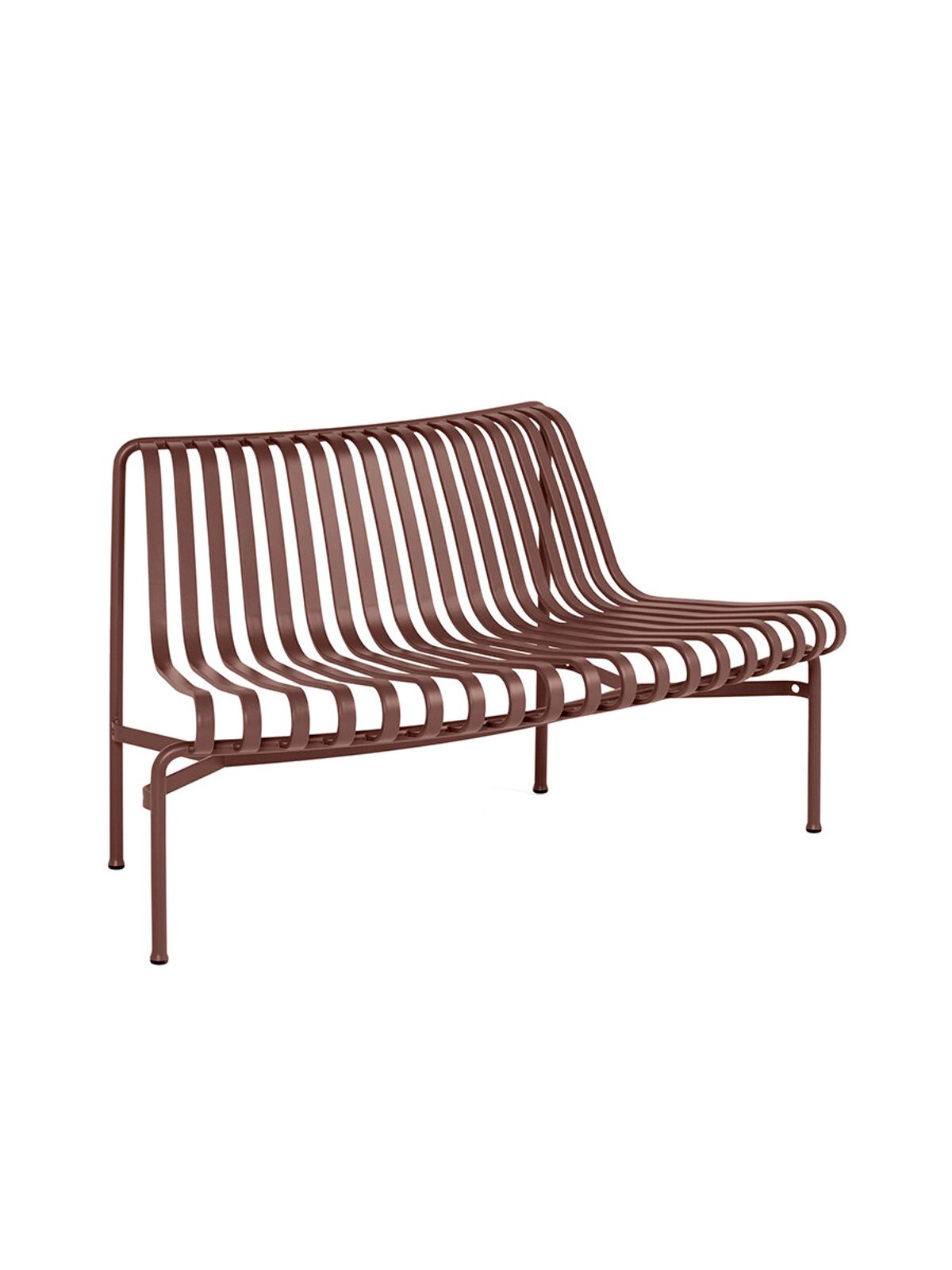 Palissade Park Dining Bench, out, iron red fra Hay