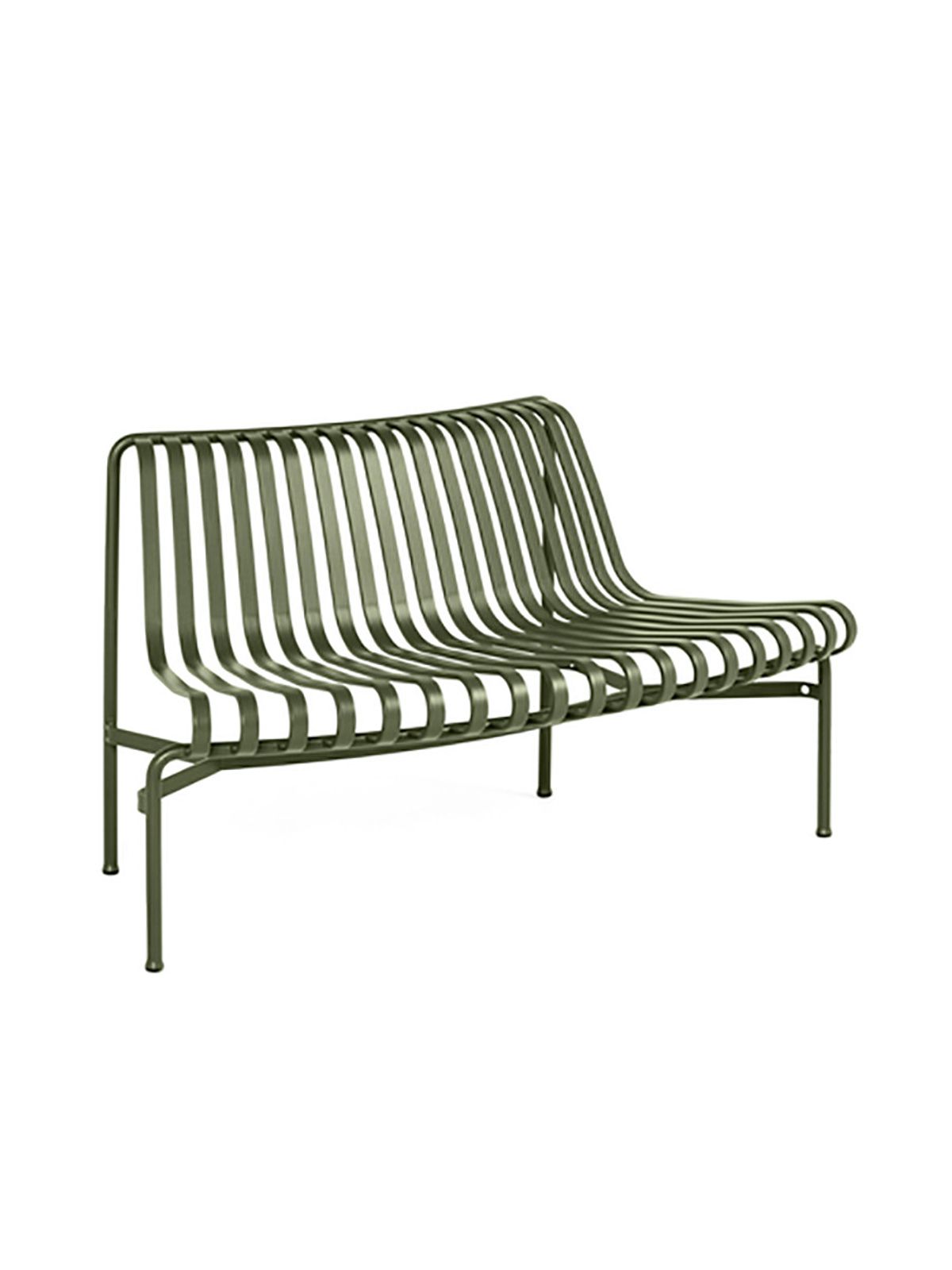 Palissade Park Dining Bench, out, olive fra Hay