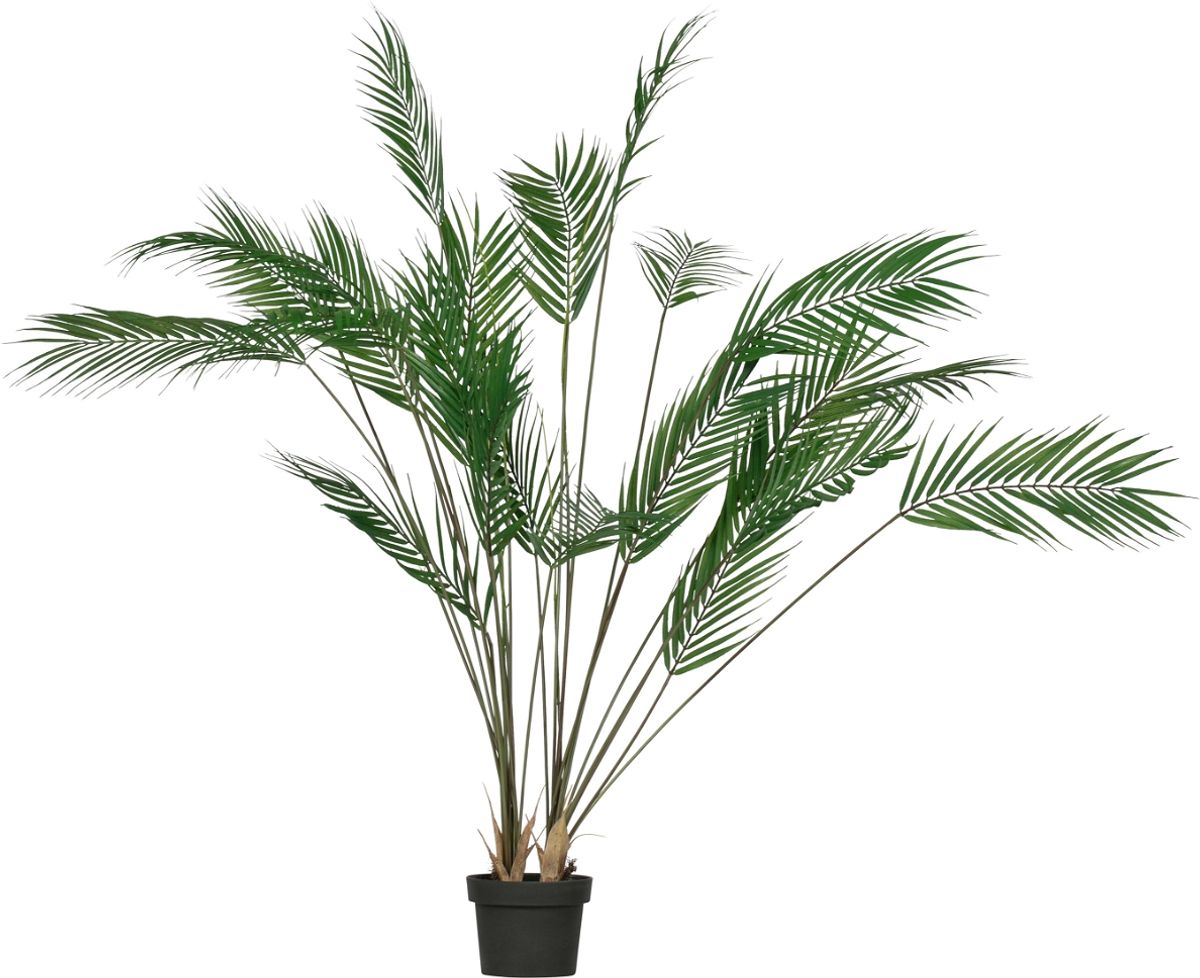 Palm, Kunstig plante, grøn, H110x75x75 cm