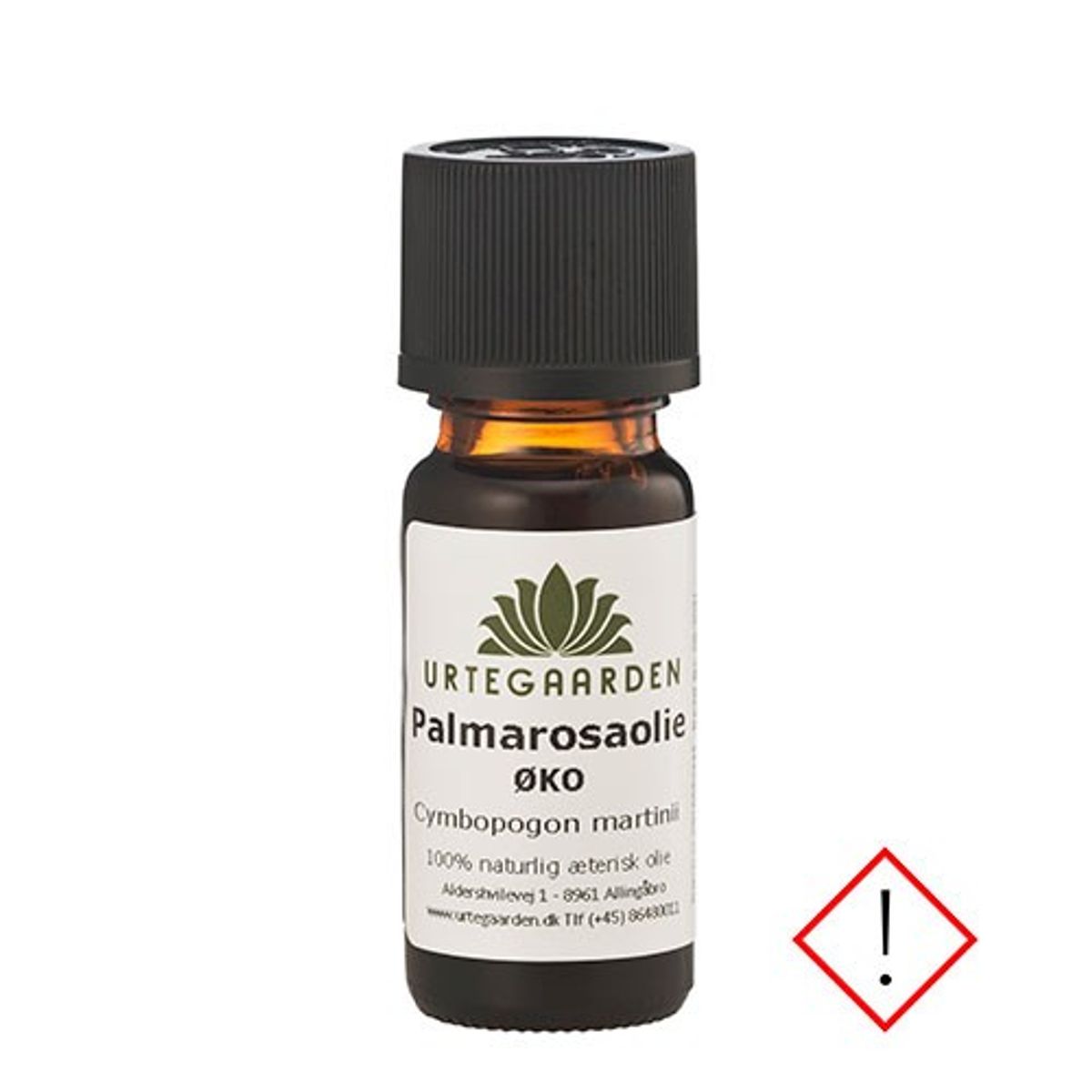 Palmarosaolie Økologisk - 10 ml - Urtegaarden