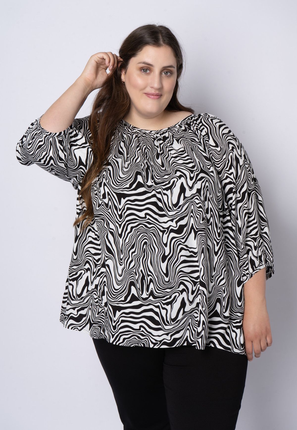 Palmer - Black - Bluse - Xl/54-56