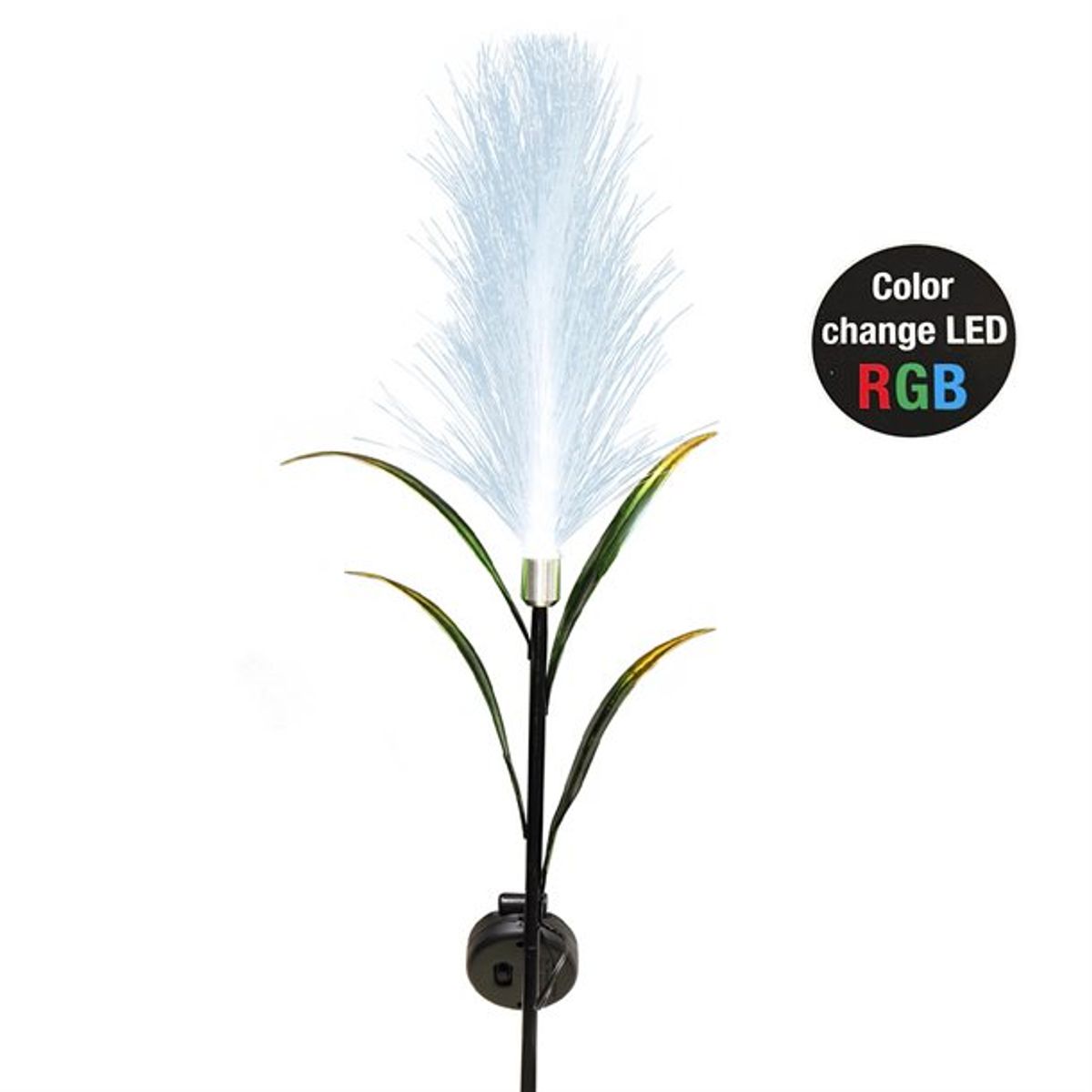 Pampas en solcellelampe med farveskiftene RGB farver fra eZsolar - Udendørsbelysning > Solcellelamper > Dekorationsbelysning - eZsolar - Spotshop