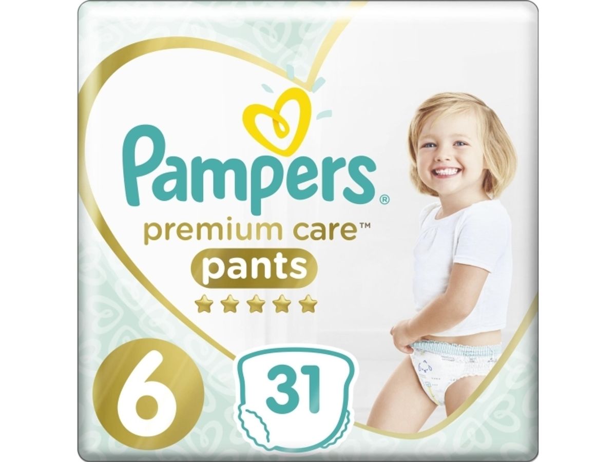 Pampers Bleer Pants Premium Care 6, 15+ Kg, 31 Stk.