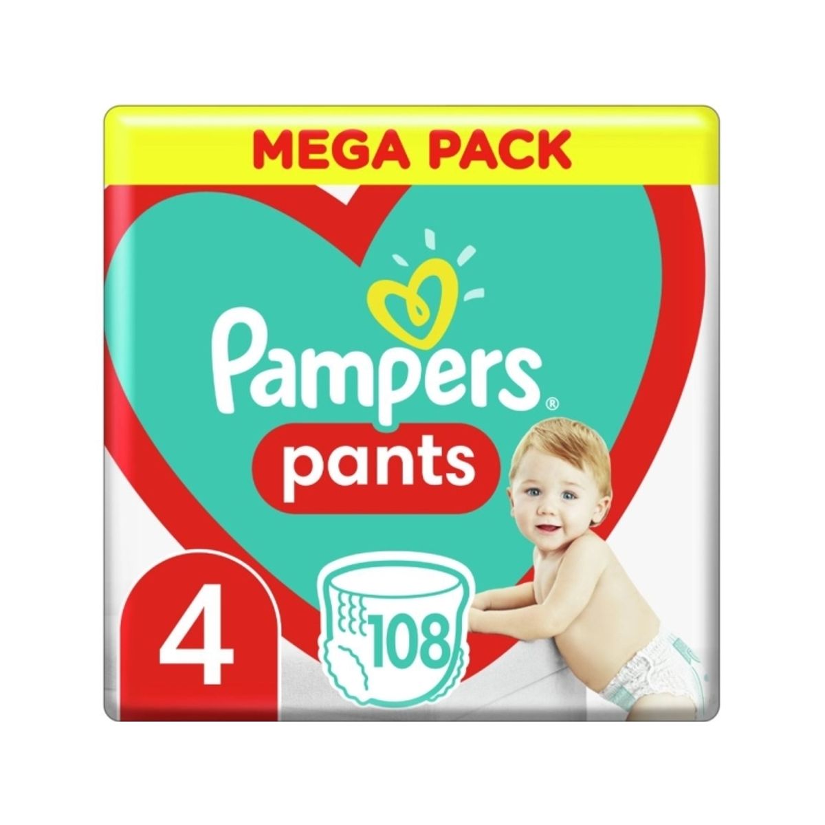 Pampers Bukser Str. 4, 9-15 Kg, 108 Stk.