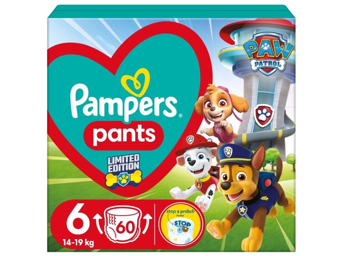 Pampers Diapers-Pants Paw Patrol, Size 6, 14-19Kg, 60 Pcs., 81784214