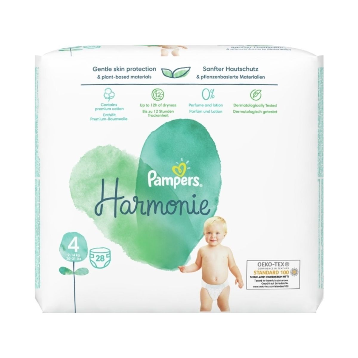 Pampers Harmonie, Size 4, 28 Pcs, Diapers, 9Kg-14Kg, 81754112