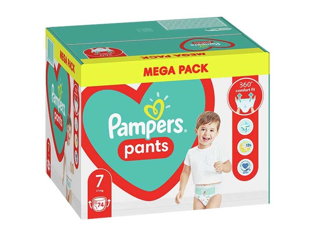 Pampers Pants 7 Bleer, 17+ Kg, 74 Stk.