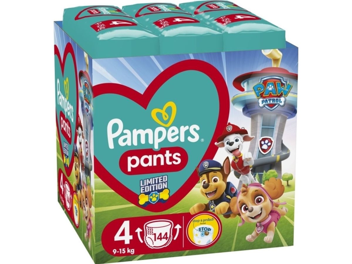 Pampers Pants Paw Patrol, Size 4, 144 Diapers, 81784212Duo