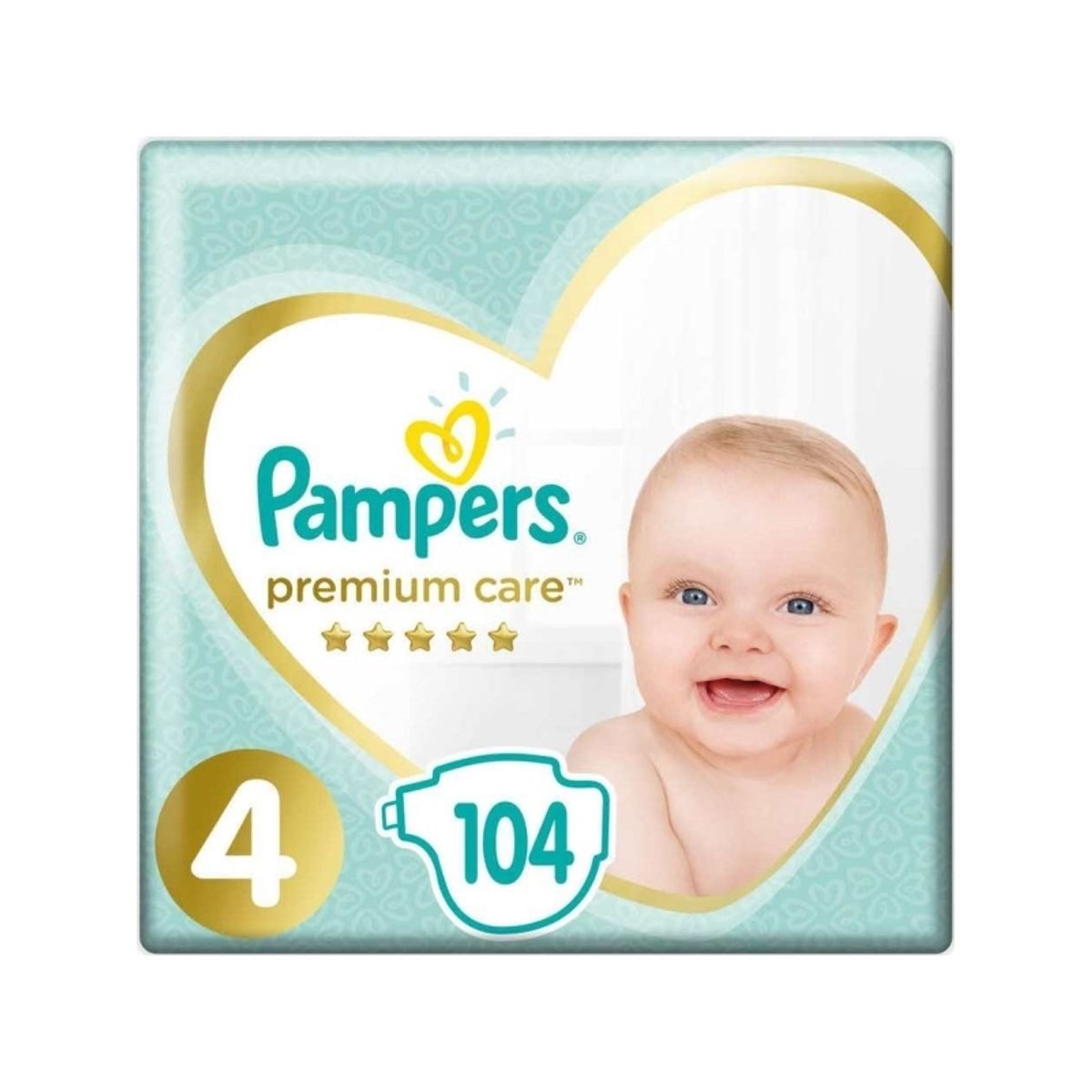 Pampers Premium Care 4-Bleer, 9-14 Kg, 104 Stk.