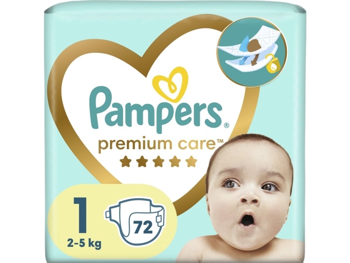 Pampers Premium Care, Size 1, 72 Diapers, 81784163