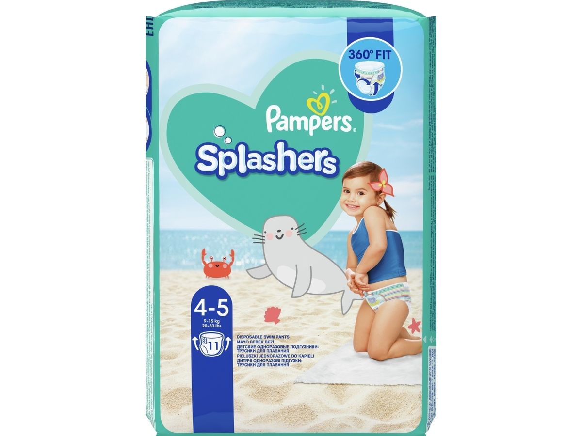 Pampers Splashers Bleer 4-5, 9-15 Kg, 11 Stk.