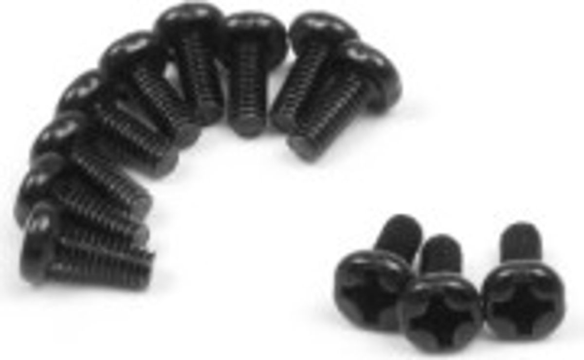 Pan Head Screws 2.5x6mm (12pcs) - 540157 - Blackzon