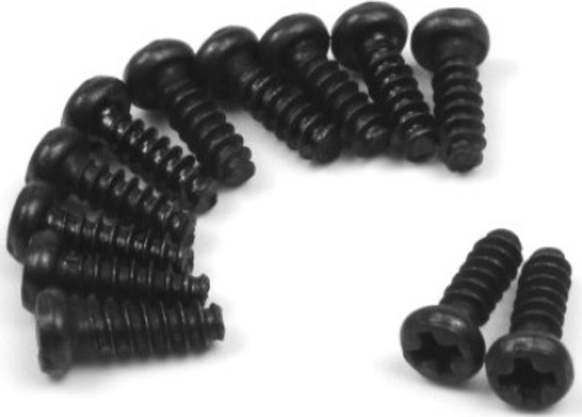 Pan Head Self Tapping Screws 6x8mm (12pcs) - 540153 - Blackzon