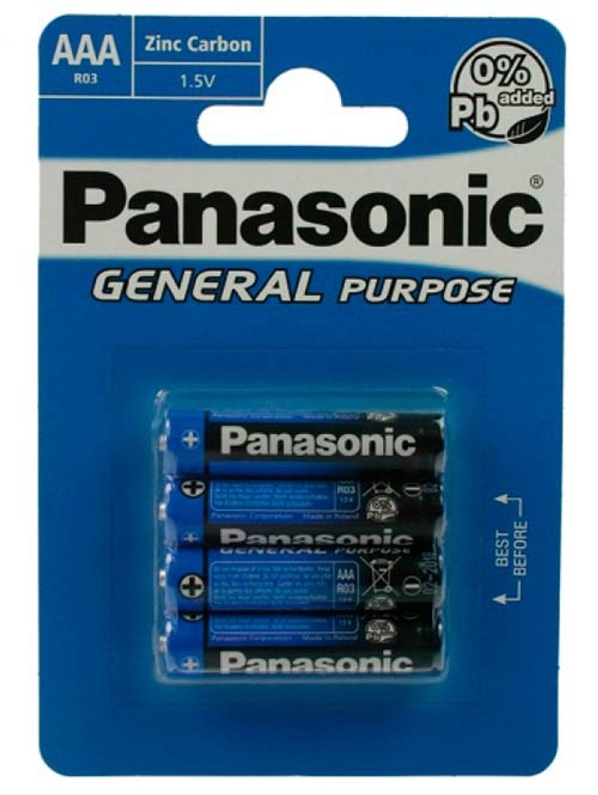 Panasonic R03 4xAAA Batterier