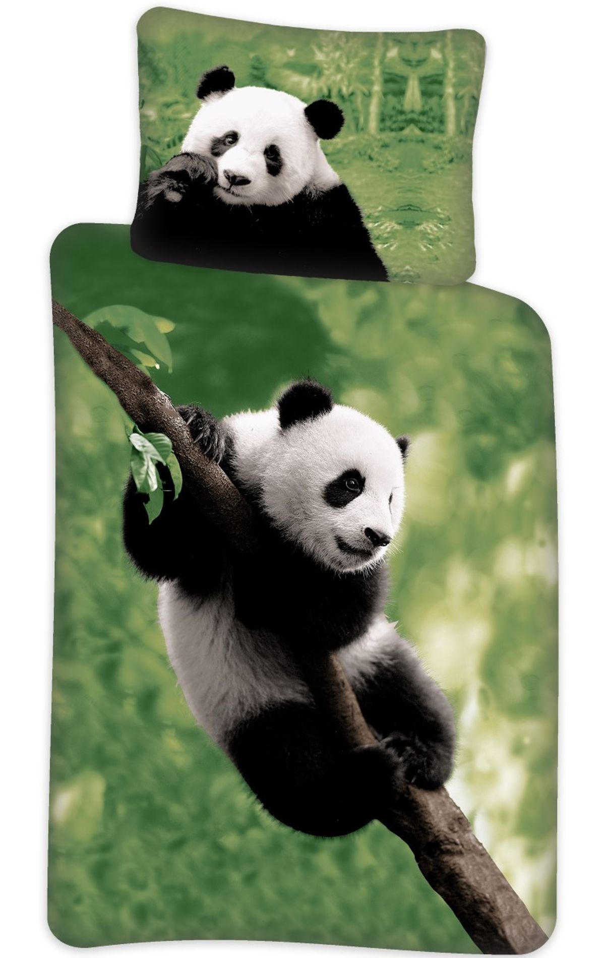 Panda Junior Sengetøj 100x140 cm - 100 procent bomuld