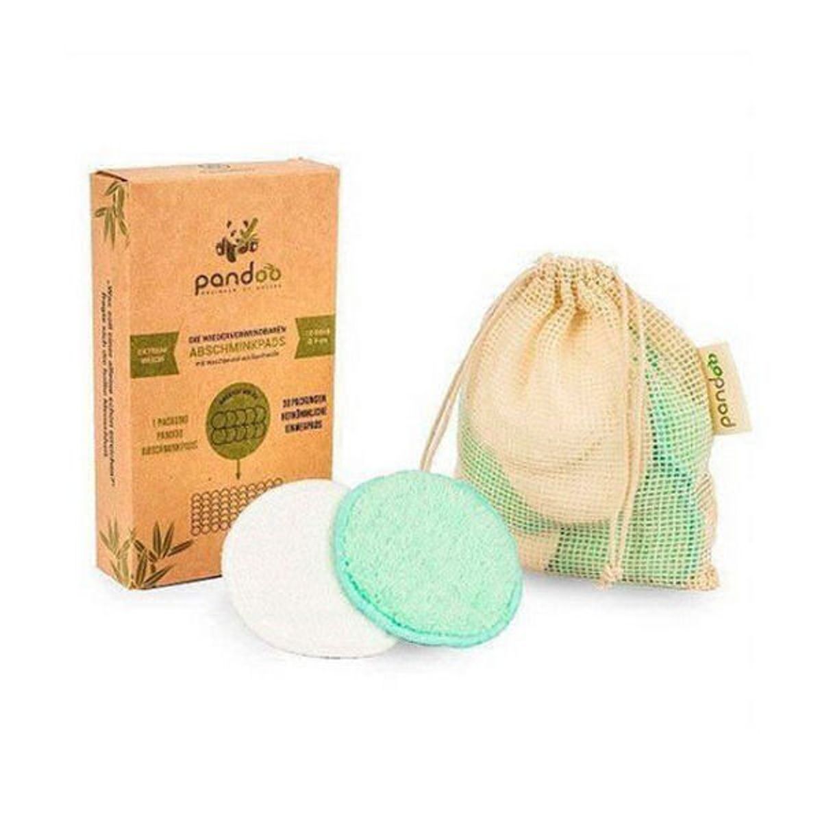 Pandoo bambus make-up remover pads 10 stk.