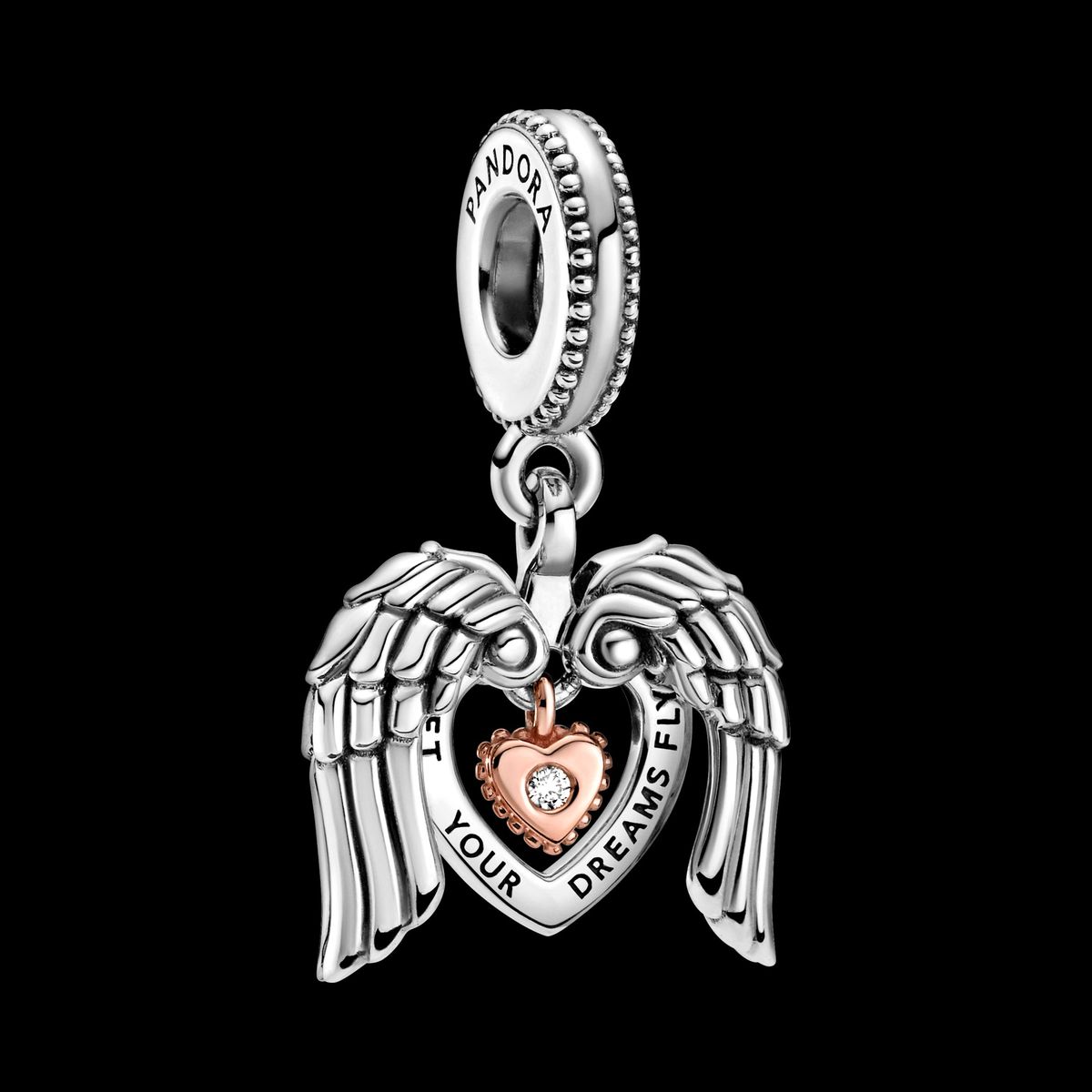 Pandora - Club 2021 Angel Wings & Heart charm