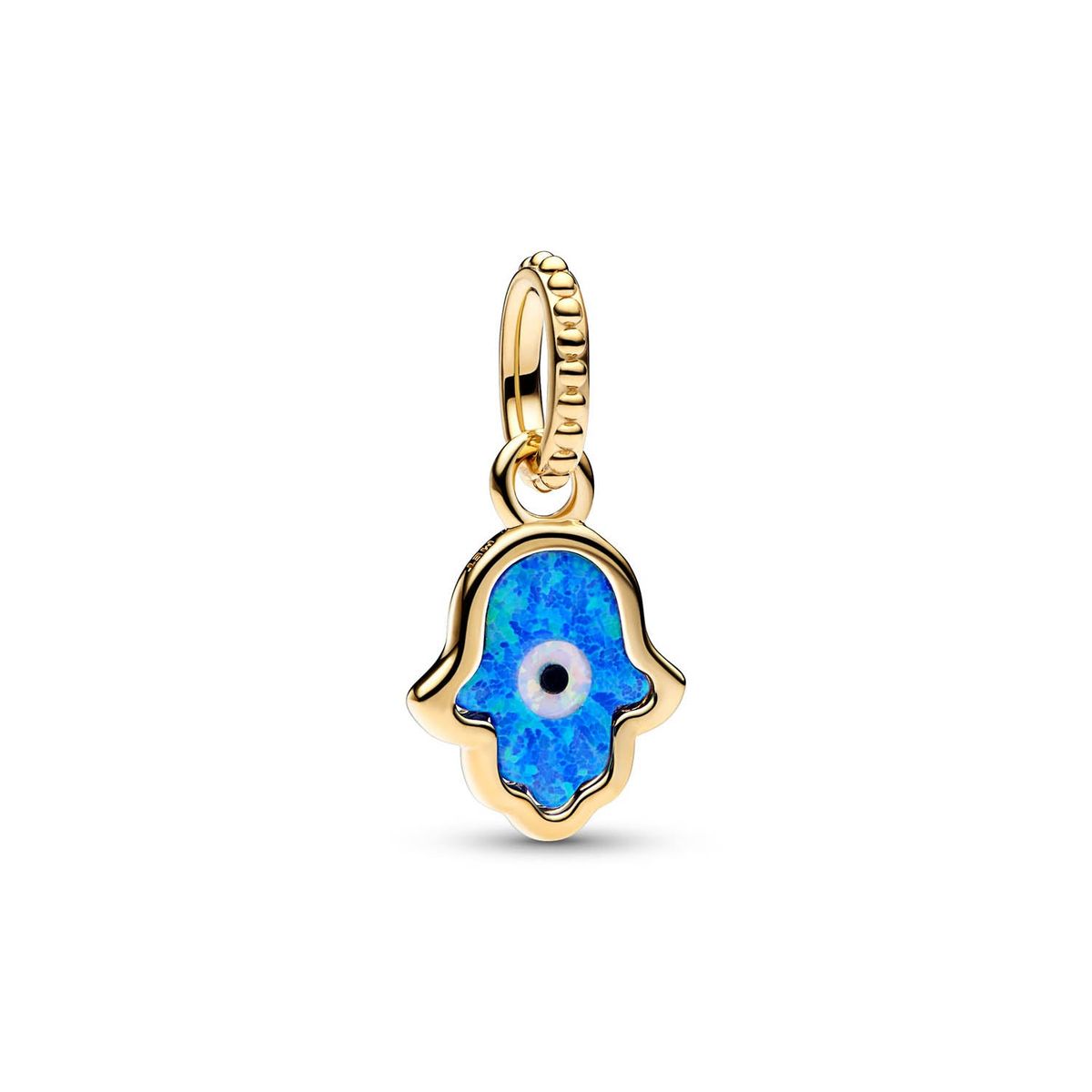 Pandora - Disney Little Mermaid dangle charm, Hamsa hånd 14 kt. unik guldbelagt metalblanding