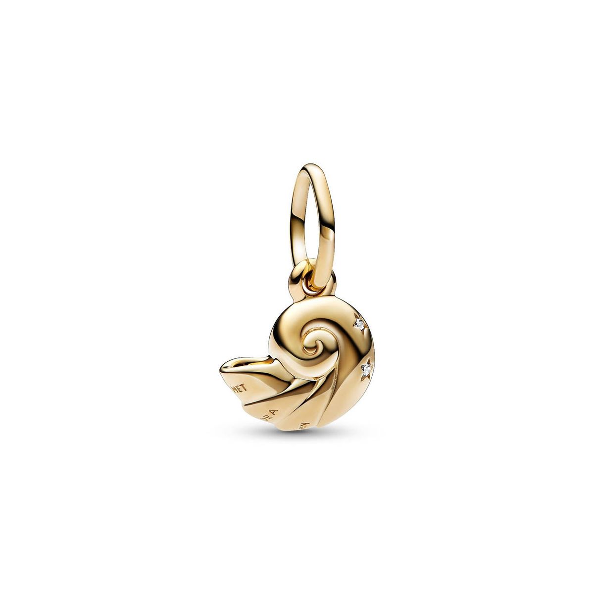 Pandora - Disney Little Mermaid dangle charm, Shell 14 kt. unik guldbelagt metalblanding