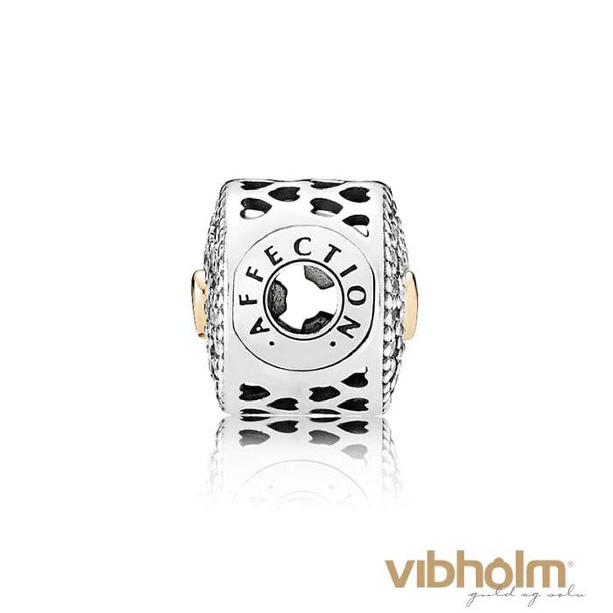 Pandora Essence - Affection Charm sølv/14 kt 796085CZ