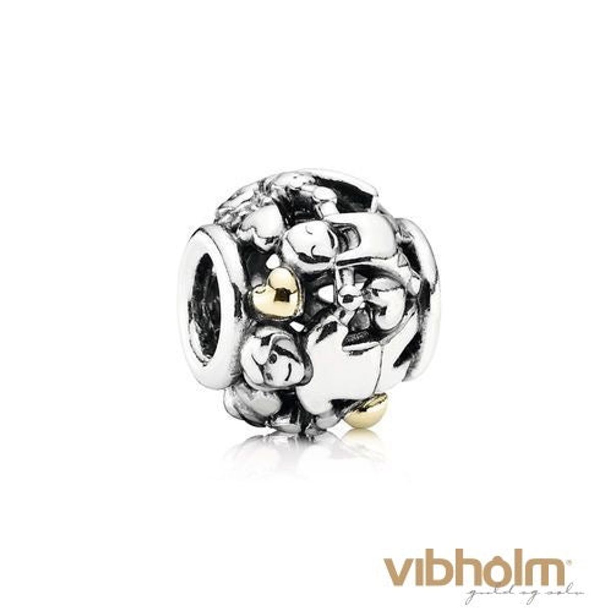 Pandora - Familie Charm sølv m/ 14 kt. guld