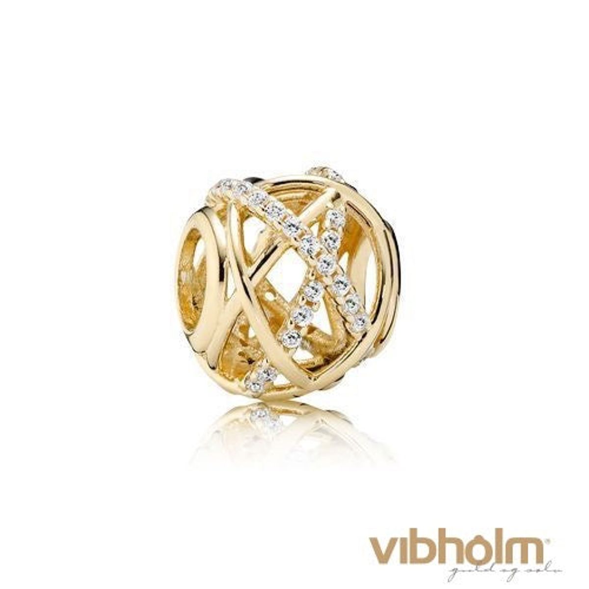 Pandora - Galakse Charm 14 kt. guld m/ zirkonia