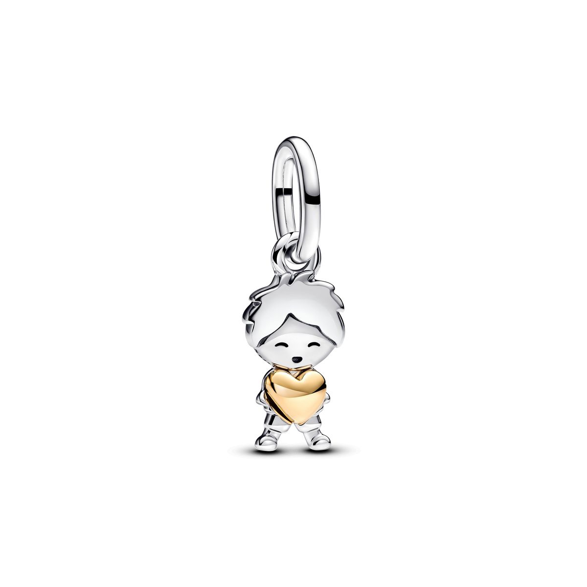 Pandora - Glad dreng med kærlighedshjerte charm - 763602c00