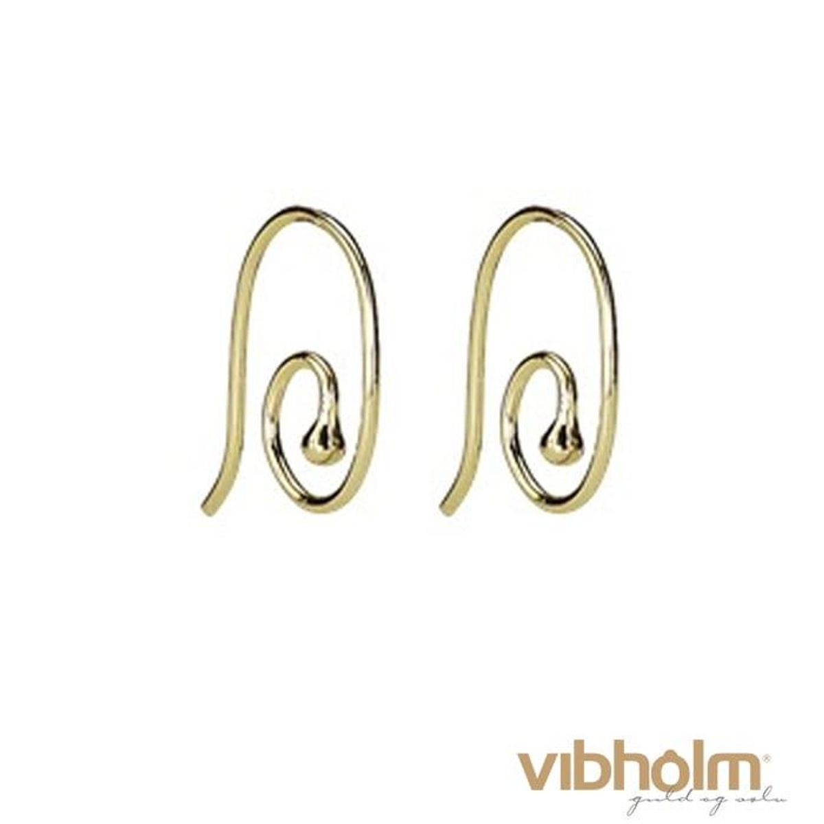 Pandora - Gold Swirl Earring Hooks 14K. guld 250402