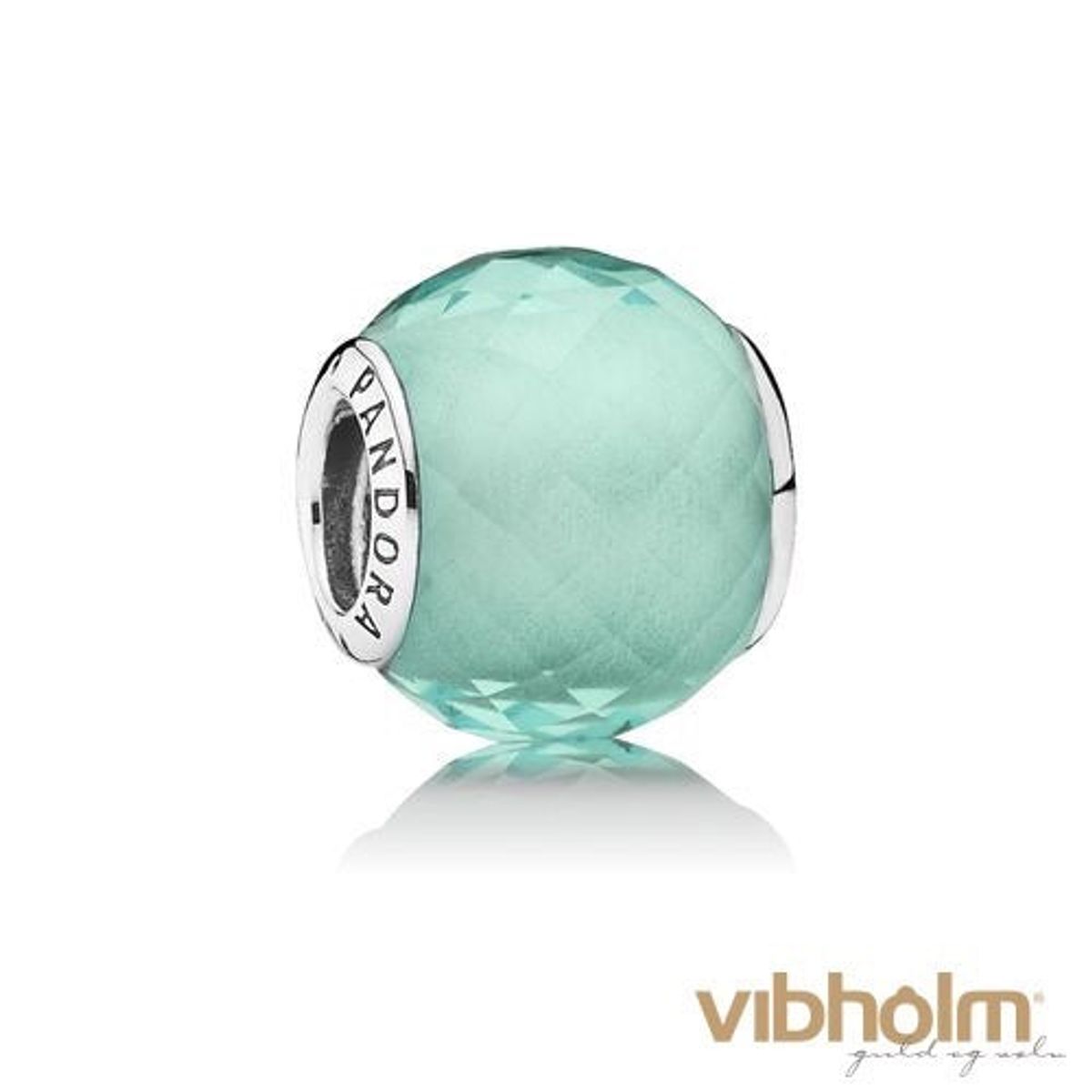 Pandora - Green Petite Facets Charm sølv m/ kvarts