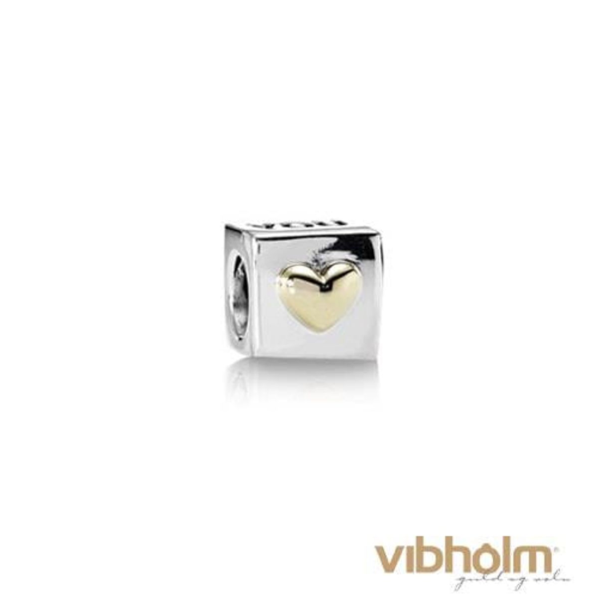 Pandora - I Love You Charm sølv/14 karat guld 790200