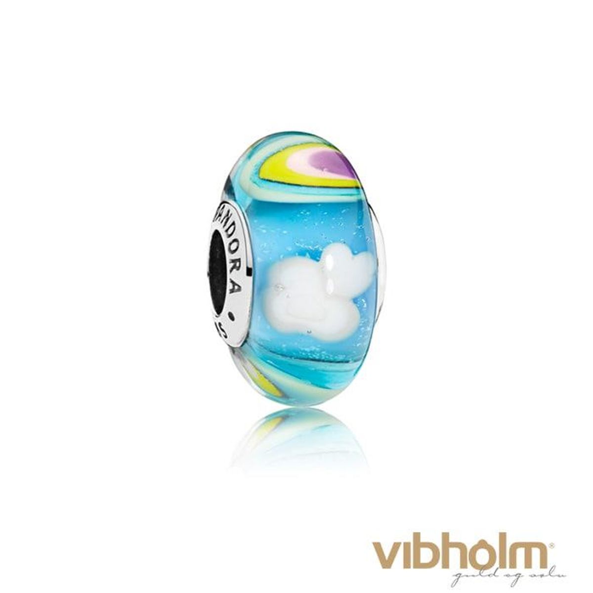 Pandora - Iridescent Rainbow Glass Charm Sterlingsølv 797013