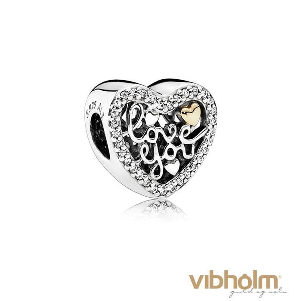 Pandora - Love Script Charm sterlingsølv 792037CZ