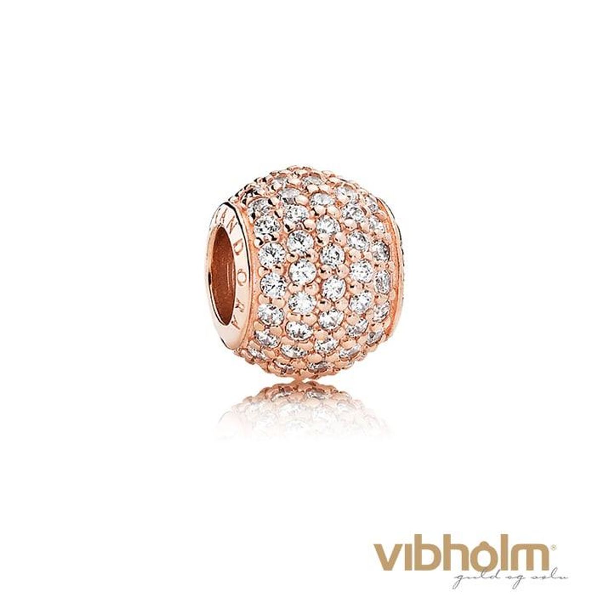 Pandora - Pavé Ball Charm rosaforgyldt metalblandning 781051CZ