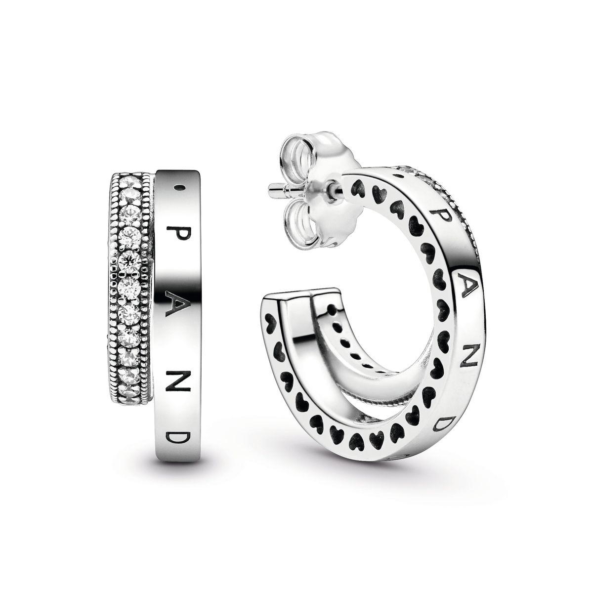 Pandora - Pavé Double Hoops 299056C01