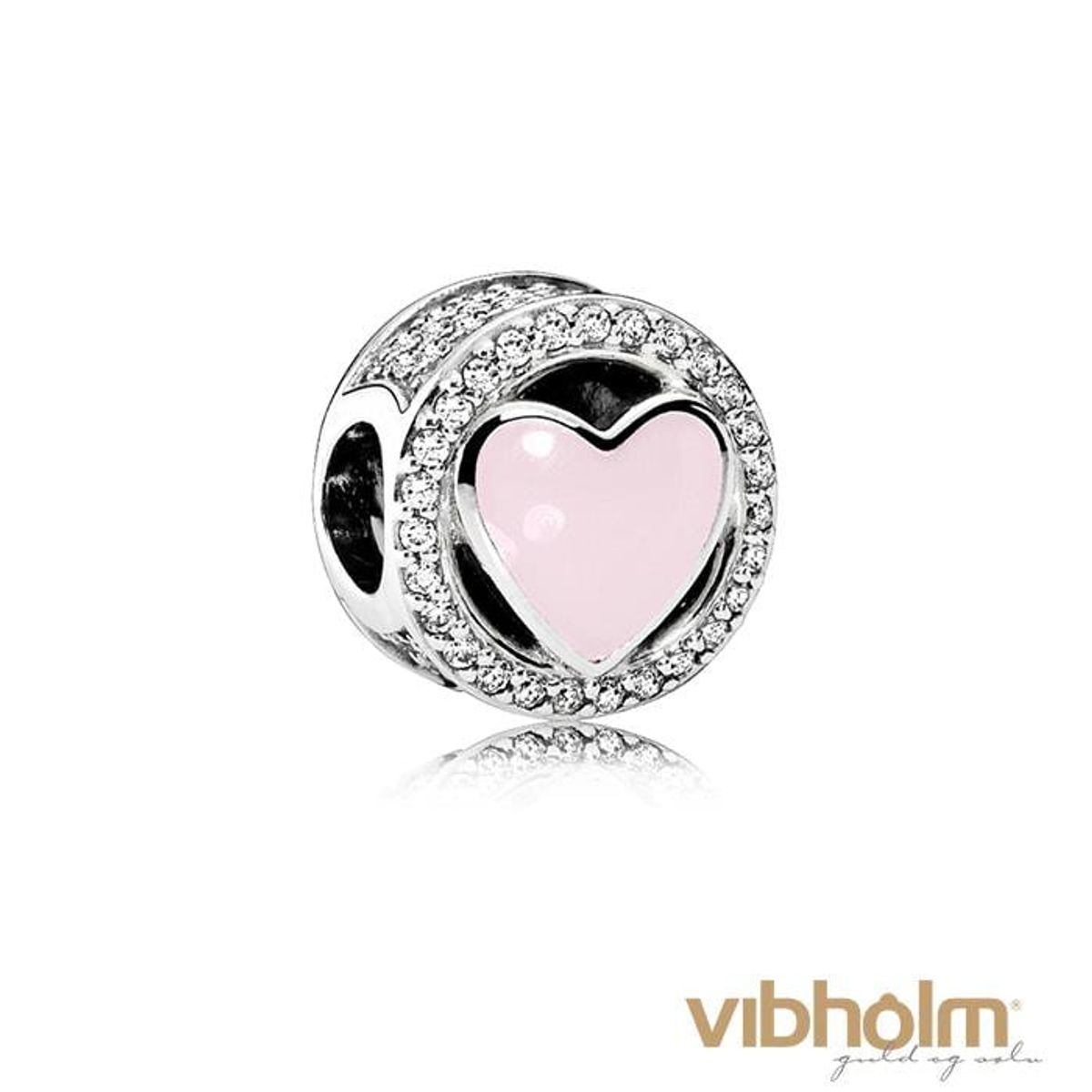 Pandora - Pink Wonderful Love Charm sterlingsølv 792034CZ