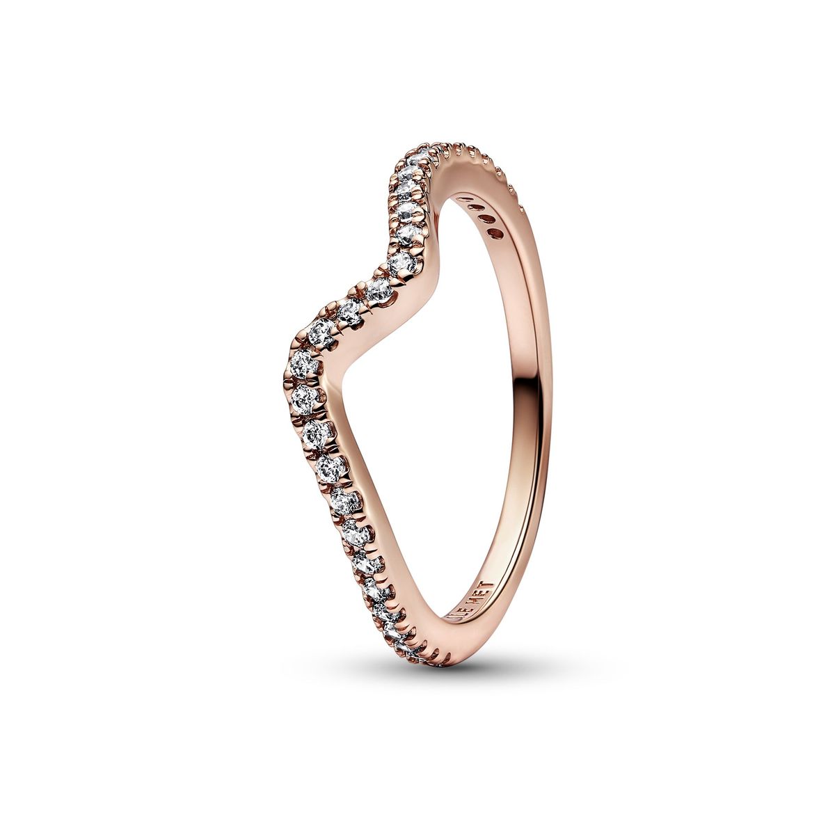 Pandora - Rosaforgyldt wave ring - 182539c01