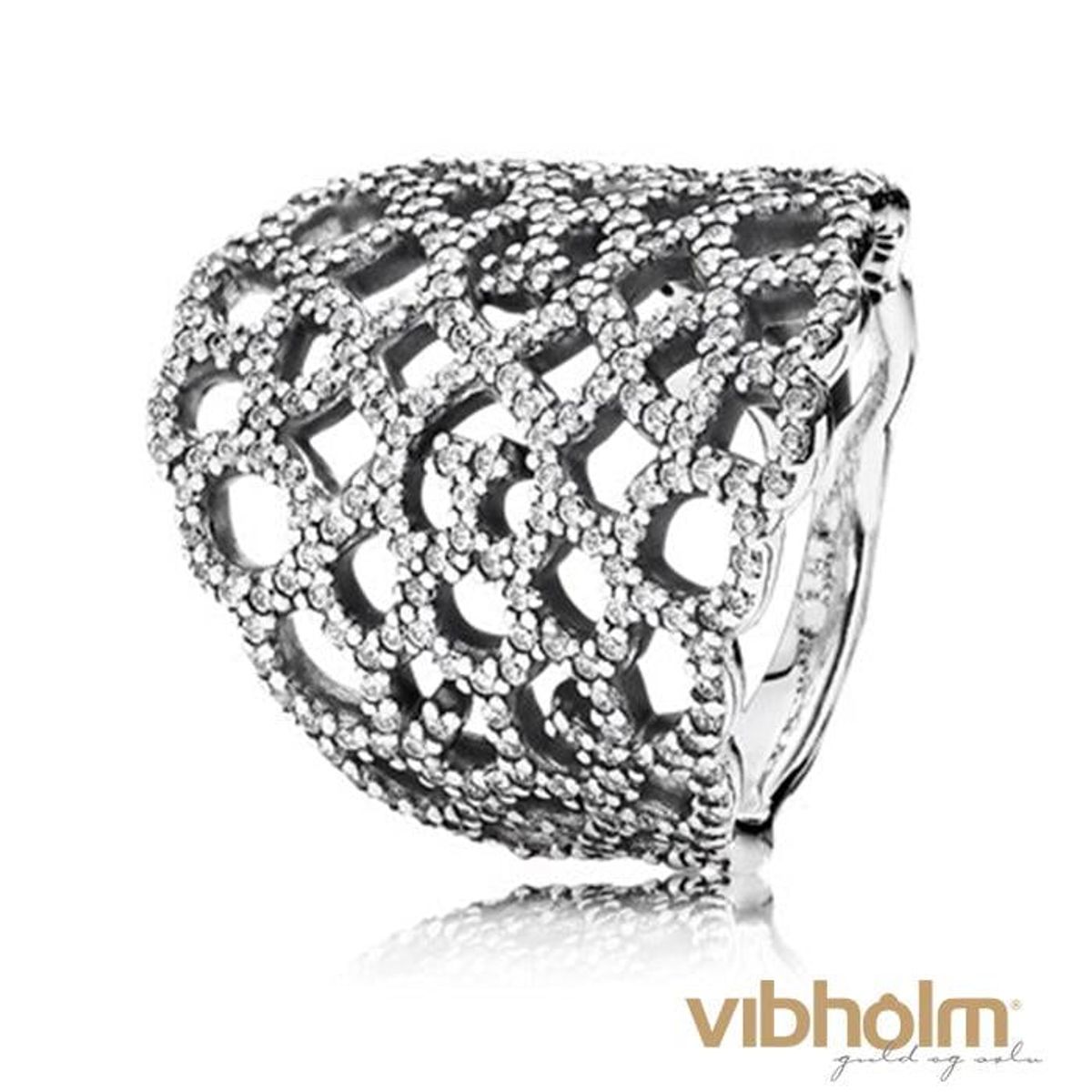 Pandora - Shimmering Lace Ring sølv m/ zirkonia 190907CZ