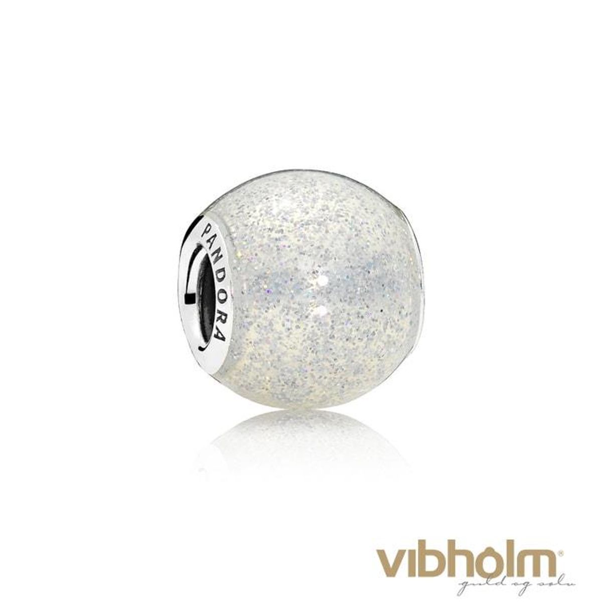 Pandora - Silvery Glitter Ball Charm sterlingsølv 796327EN144