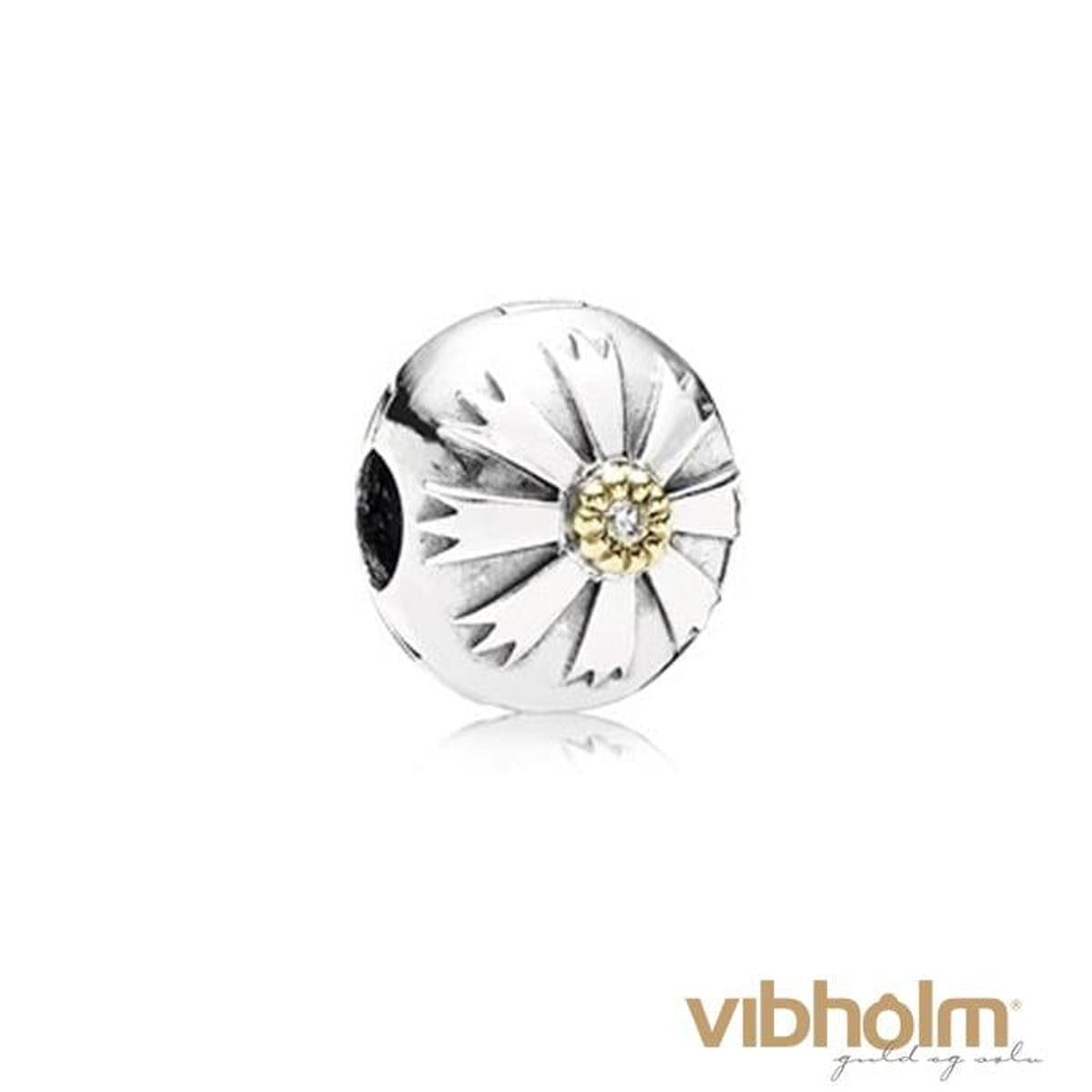 Pandora - Solaris Clip Charm sterlingsølv m/guld 790988CZ